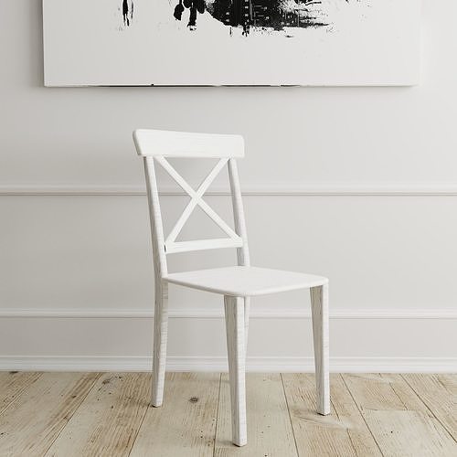 Chair American Wood - Photorealistic PBR  Low-poly 3D model