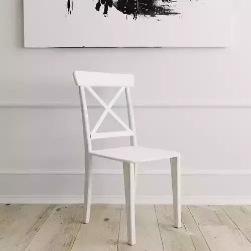 Chair American Wood - Photorealistic PBR  Low-poly 3D model