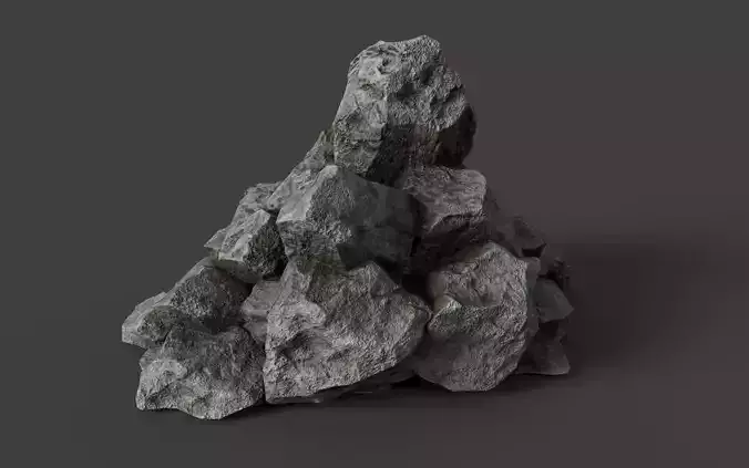 Rock 6-5 Low-poly 3D model