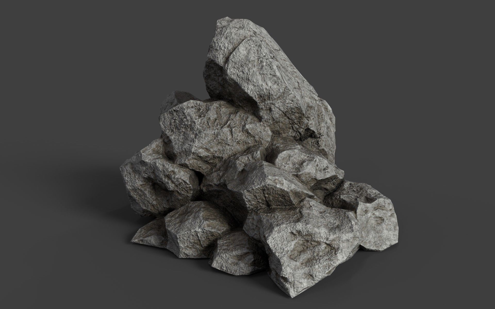 Rock 6-5 Low-poly 3D model_2