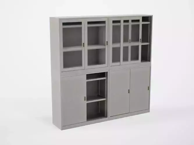 Modular Japanese Office Shelves - 6 models Free low-poly 3D model