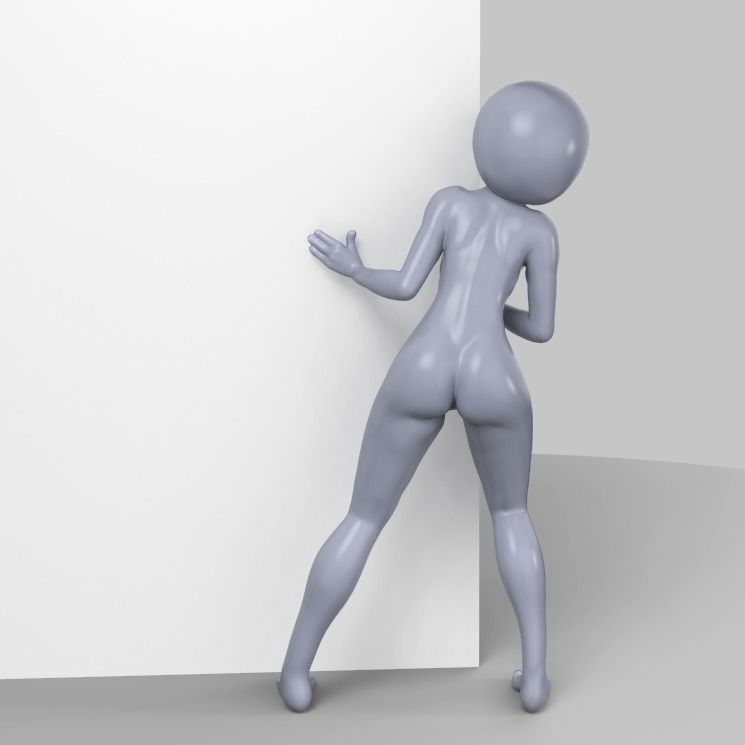 Alien Behind the Wall 3D print model_2