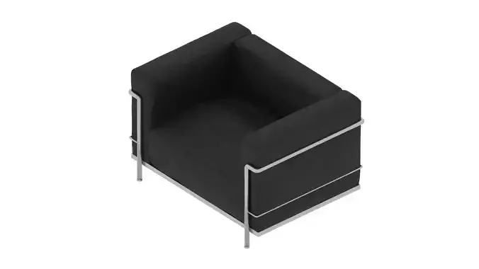 Le Corbusier LC3 chair Free low-poly 3D model