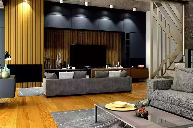 Modern interior scene