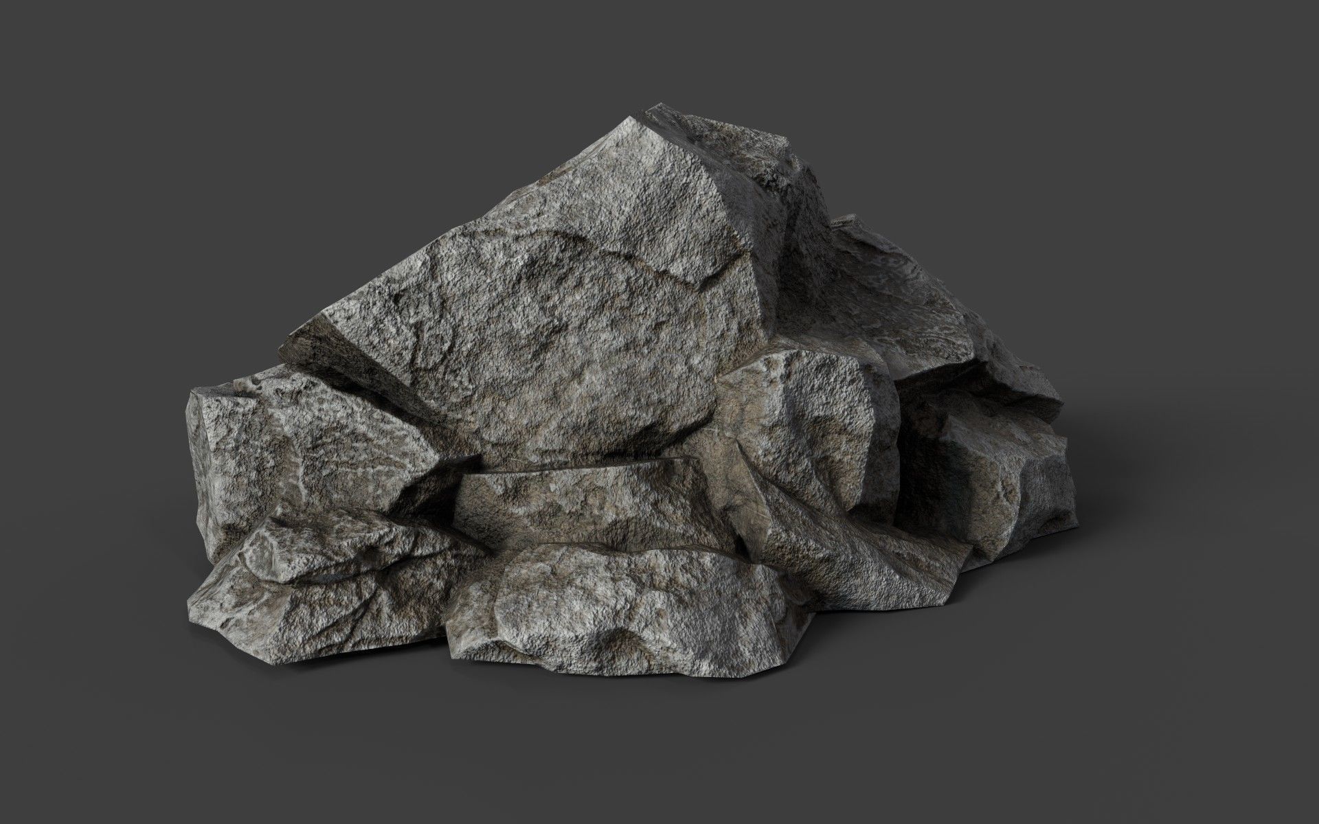 Rock 6-6 Low-poly 3D model_1