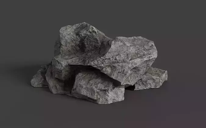 Rock 6-6 Low-poly 3D model