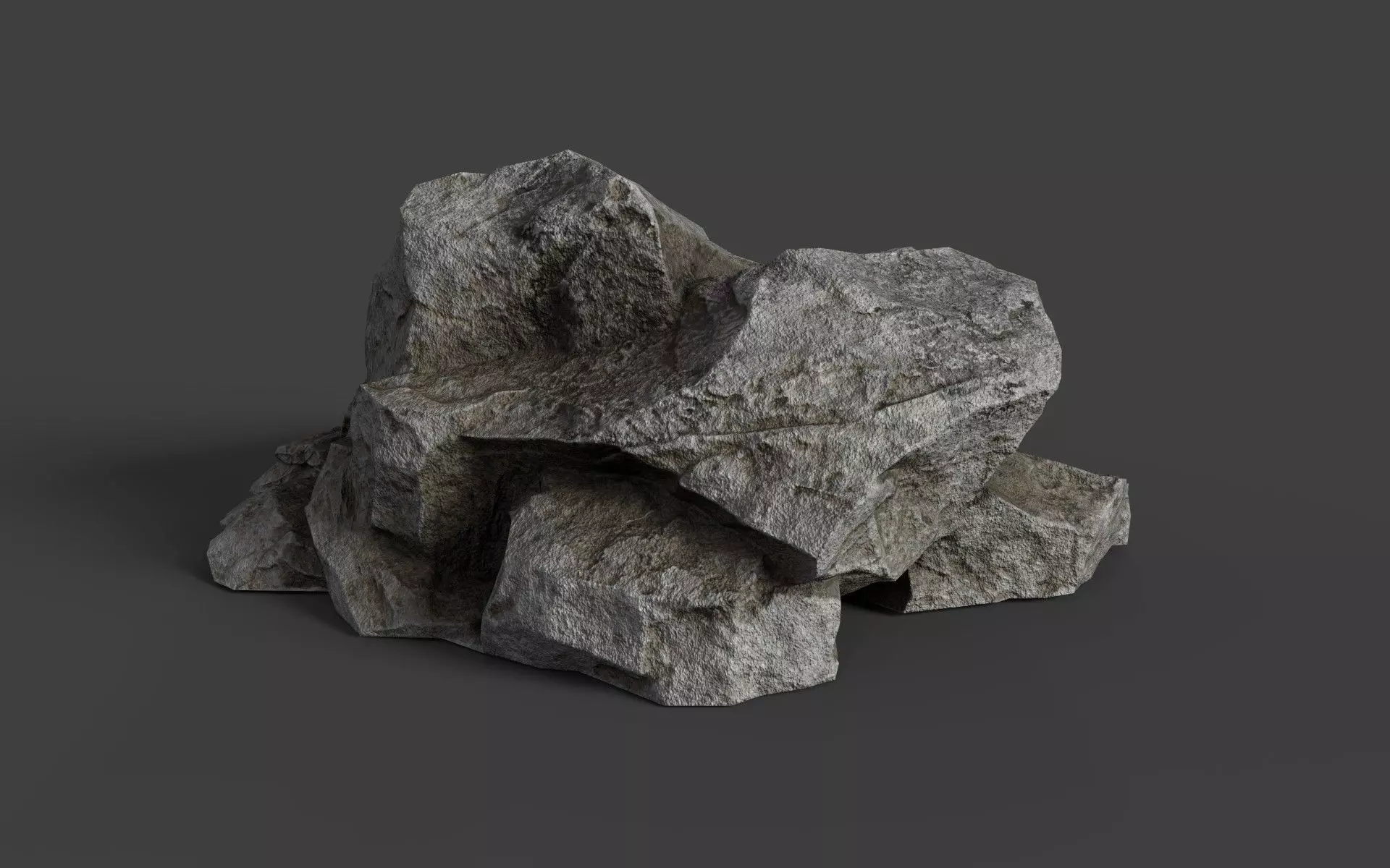 Rock 6-6 Low-poly 3D model_0