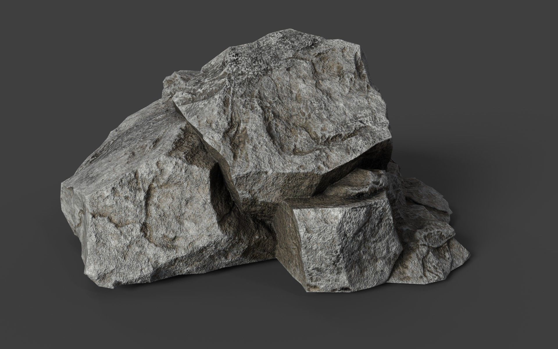 Rock 6-6 Low-poly 3D model_2
