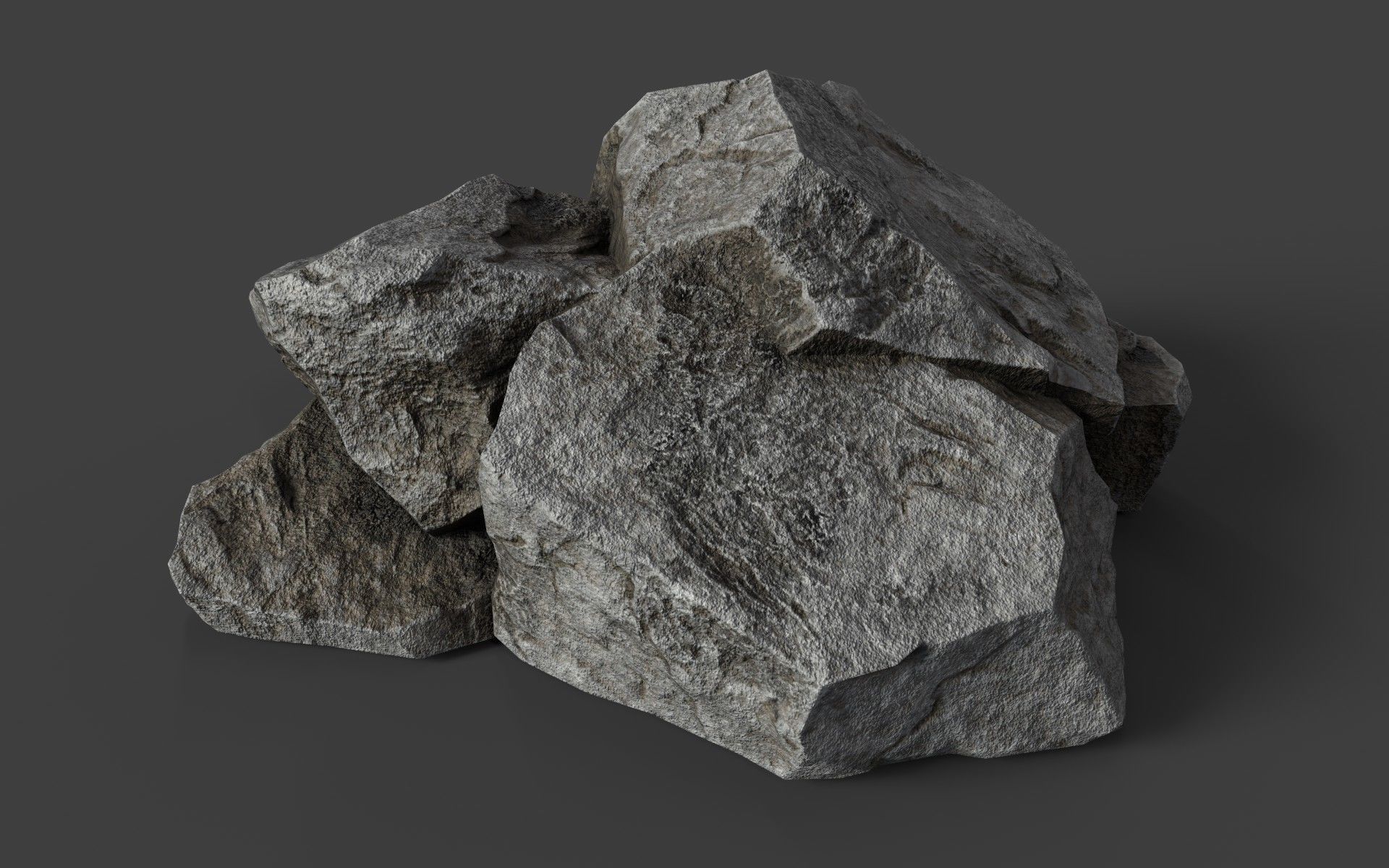 Rock 6-6 Low-poly 3D model_3