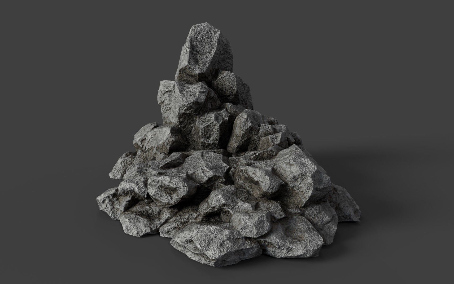 Rock 6-7 Low-poly 3D model_2