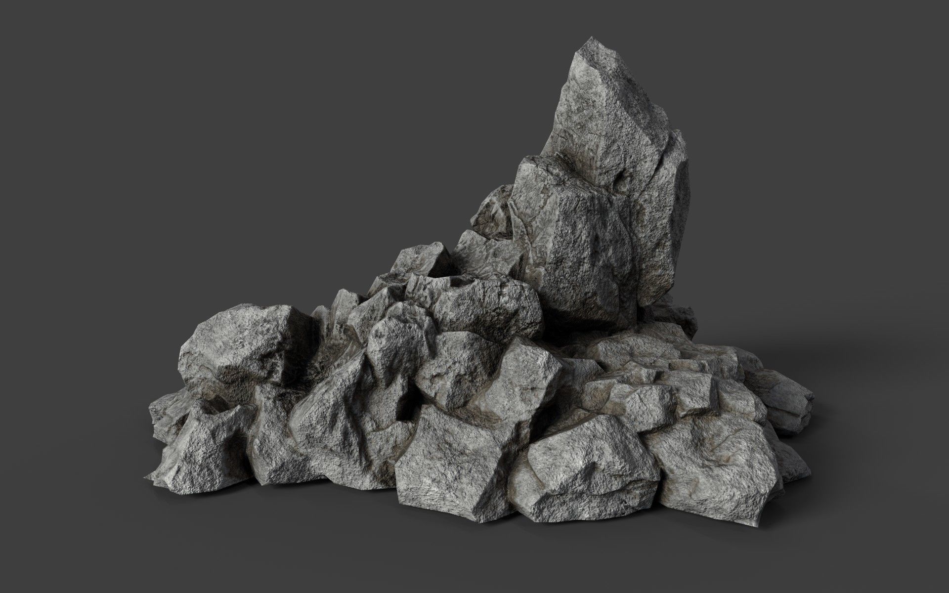 Rock 6-7 Low-poly 3D model_3