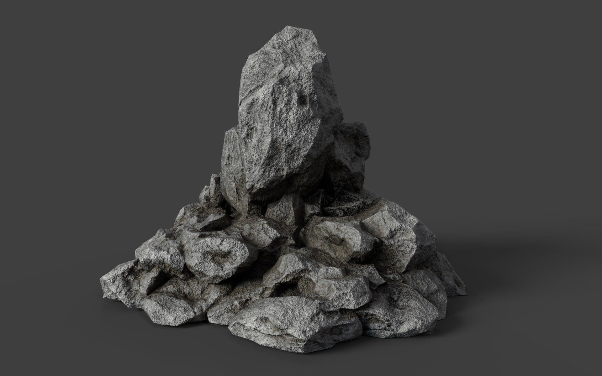 Rock 6-7 Low-poly 3D model_4