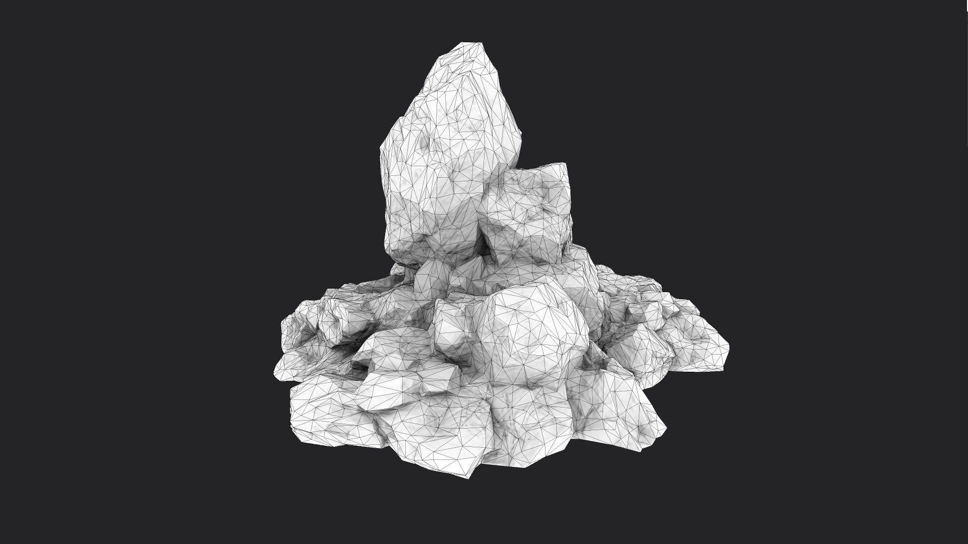 Rock 6-7 Low-poly 3D model_6