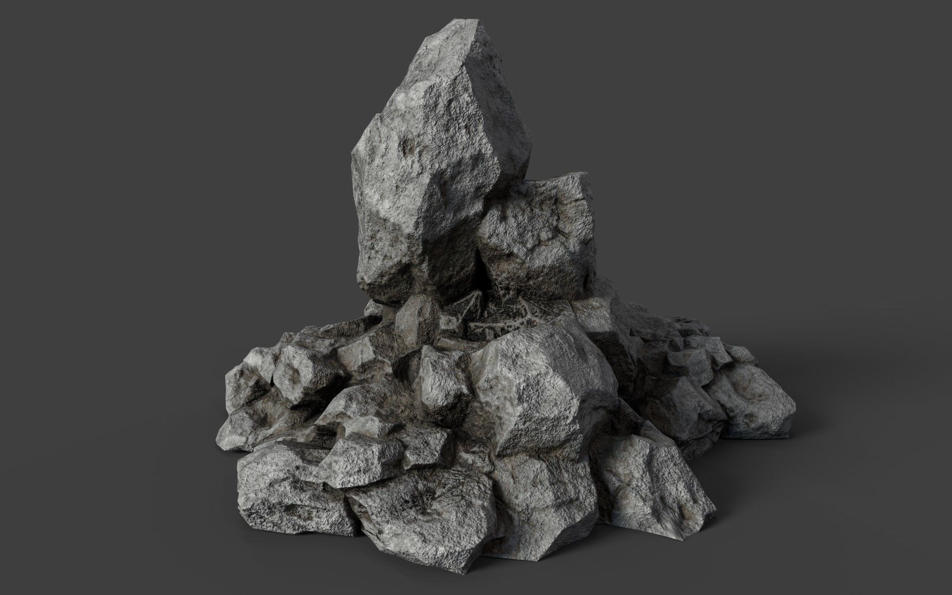 Rock 6-7 Low-poly 3D model_5