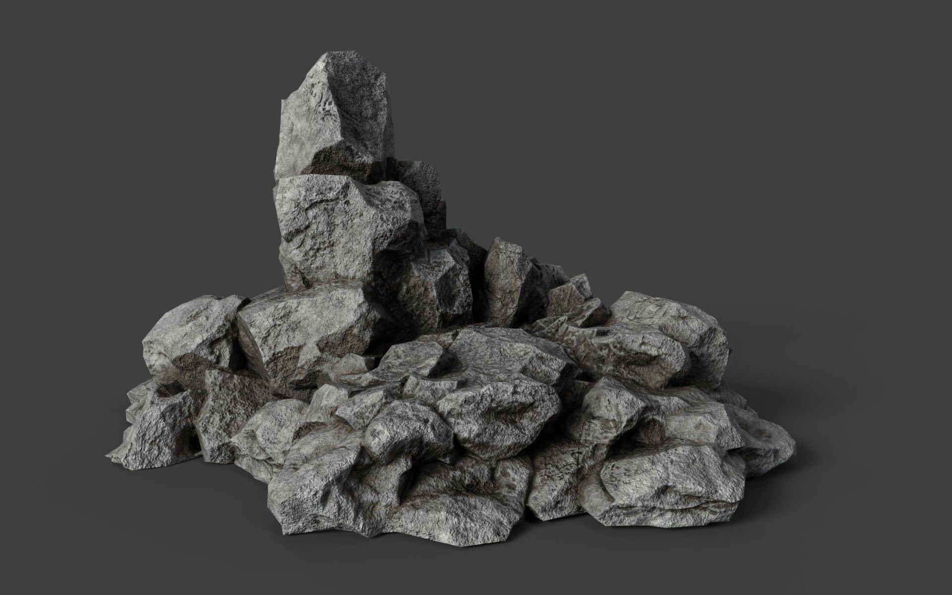 Rock 6-7 Low-poly 3D model_1