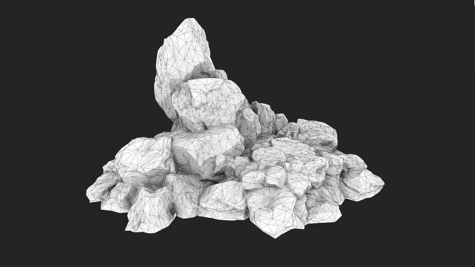 Rock 6-7 Low-poly 3D model_7