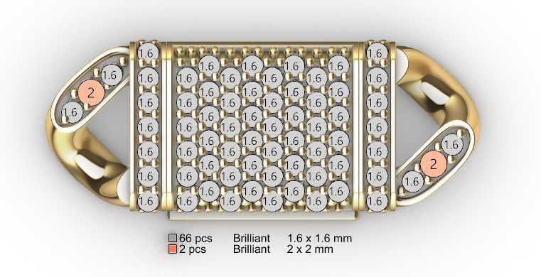 12 MM MIAMI CUBAN LINK CHAIN FOR BRACELET OR NECKLACE 3D print model_9