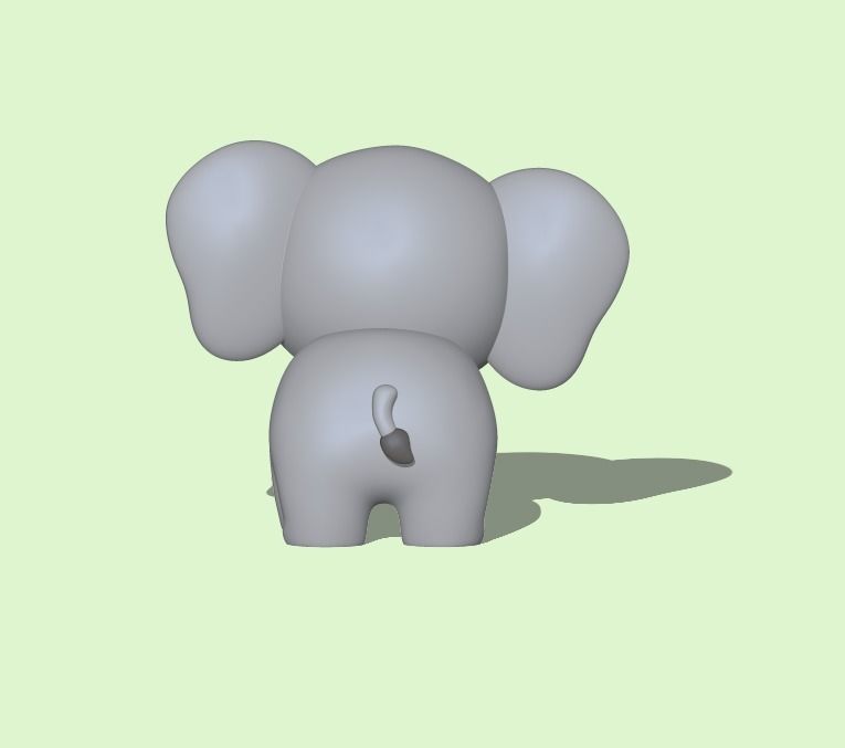  Cute Elephant  3D print model_3