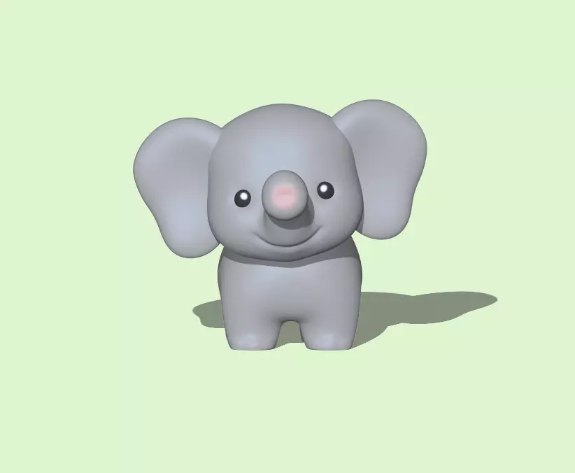  Cute Elephant  3D print model_0