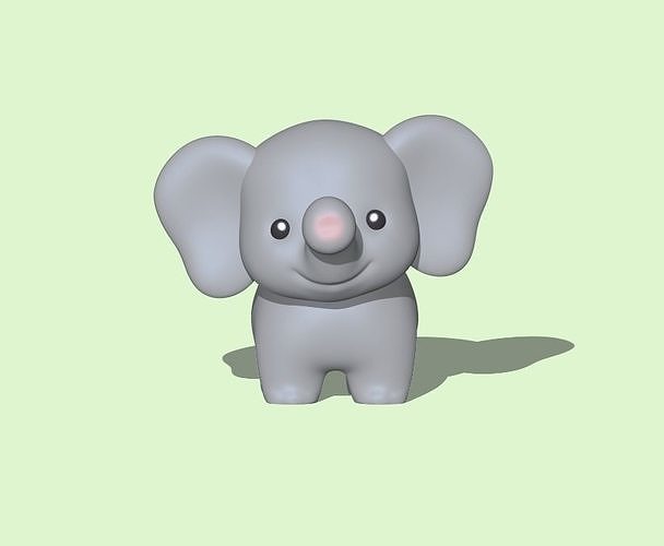  Cute Elephant  3D print model