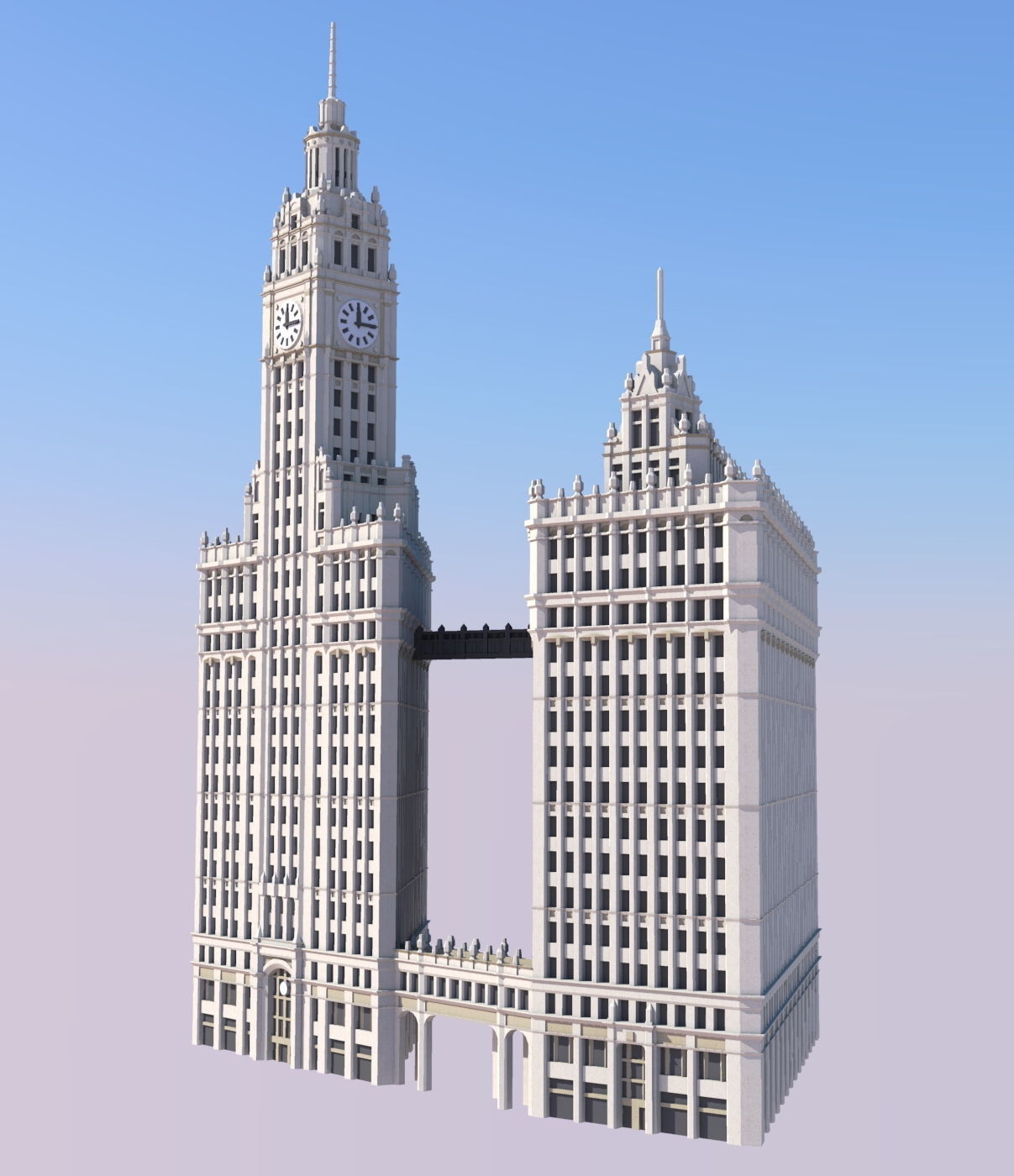 Wrigley Building 3D print model_2