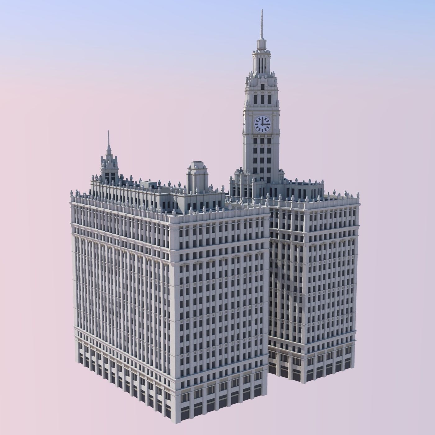 Wrigley Building 3D print model_3