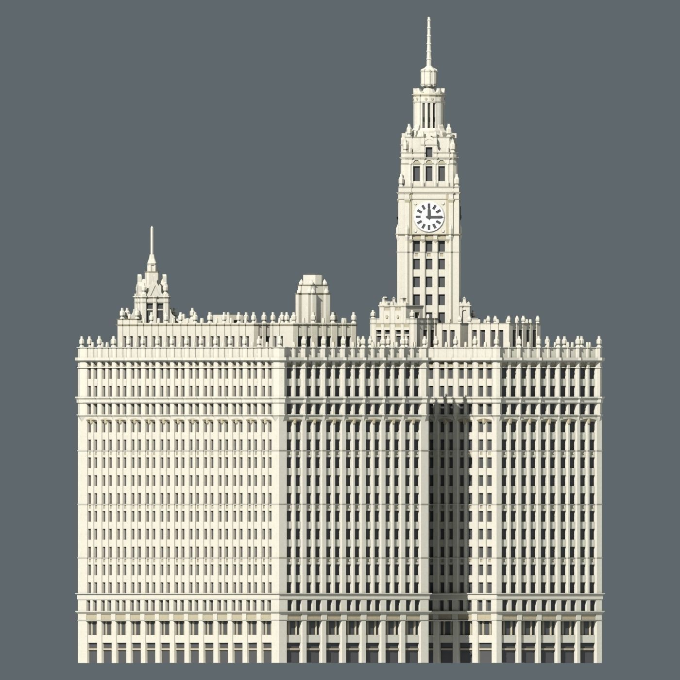 Wrigley Building 3D print model_5