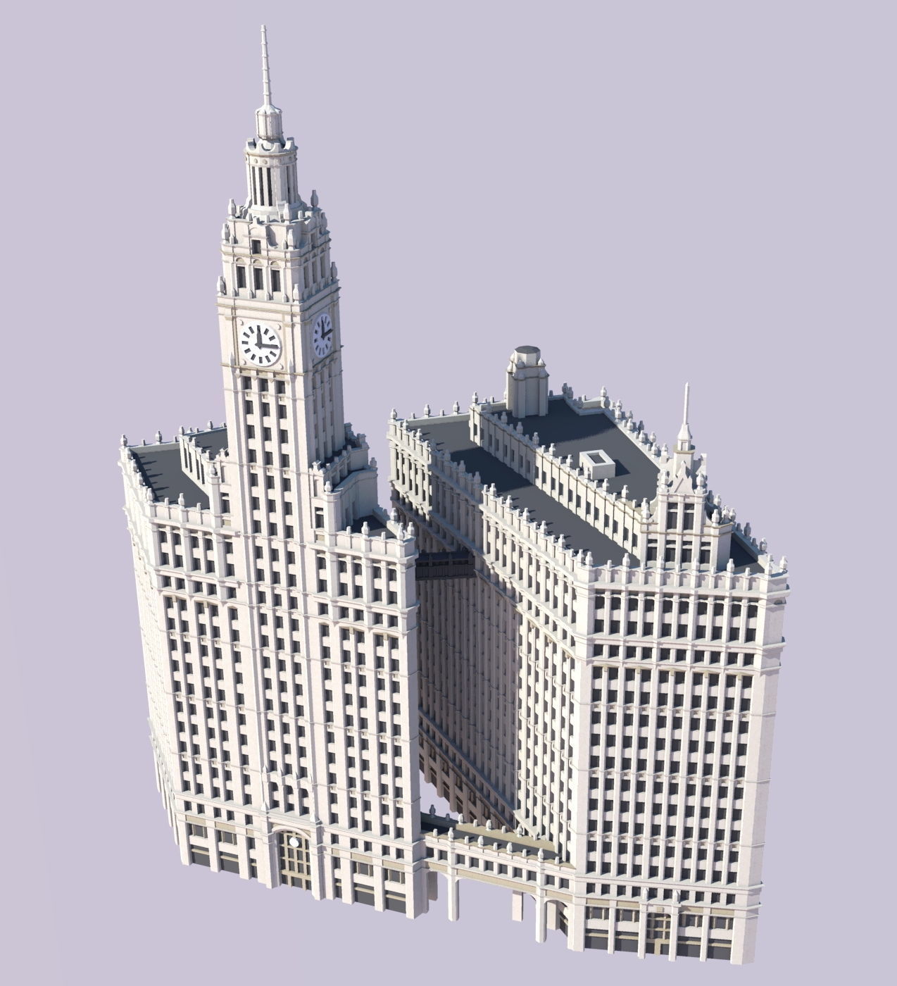 Wrigley Building 3D print model_1