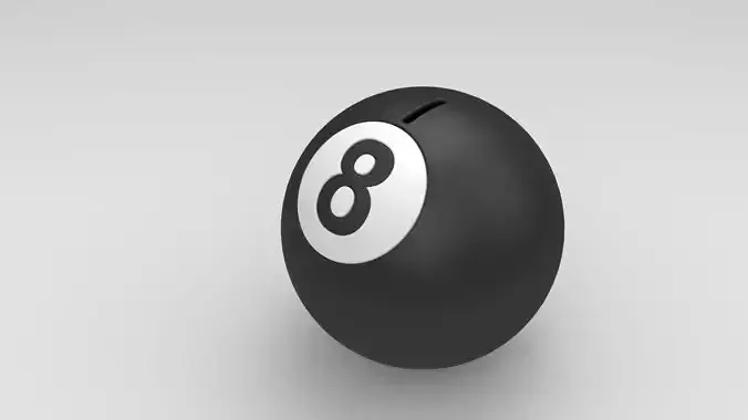 Piggy Bank Ball for Pool 8 3D print model