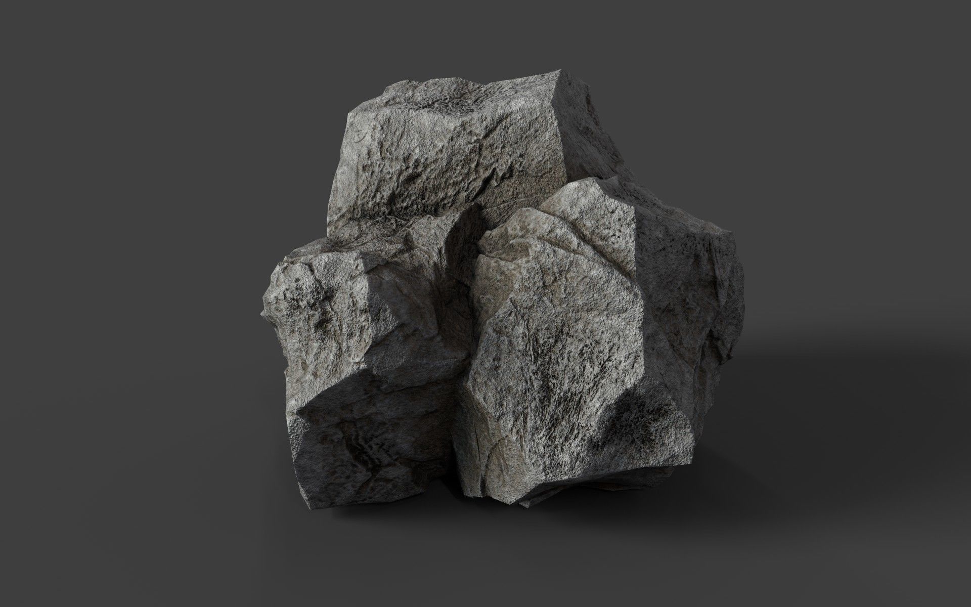 Rock 6-8 Low-poly 3D model_4