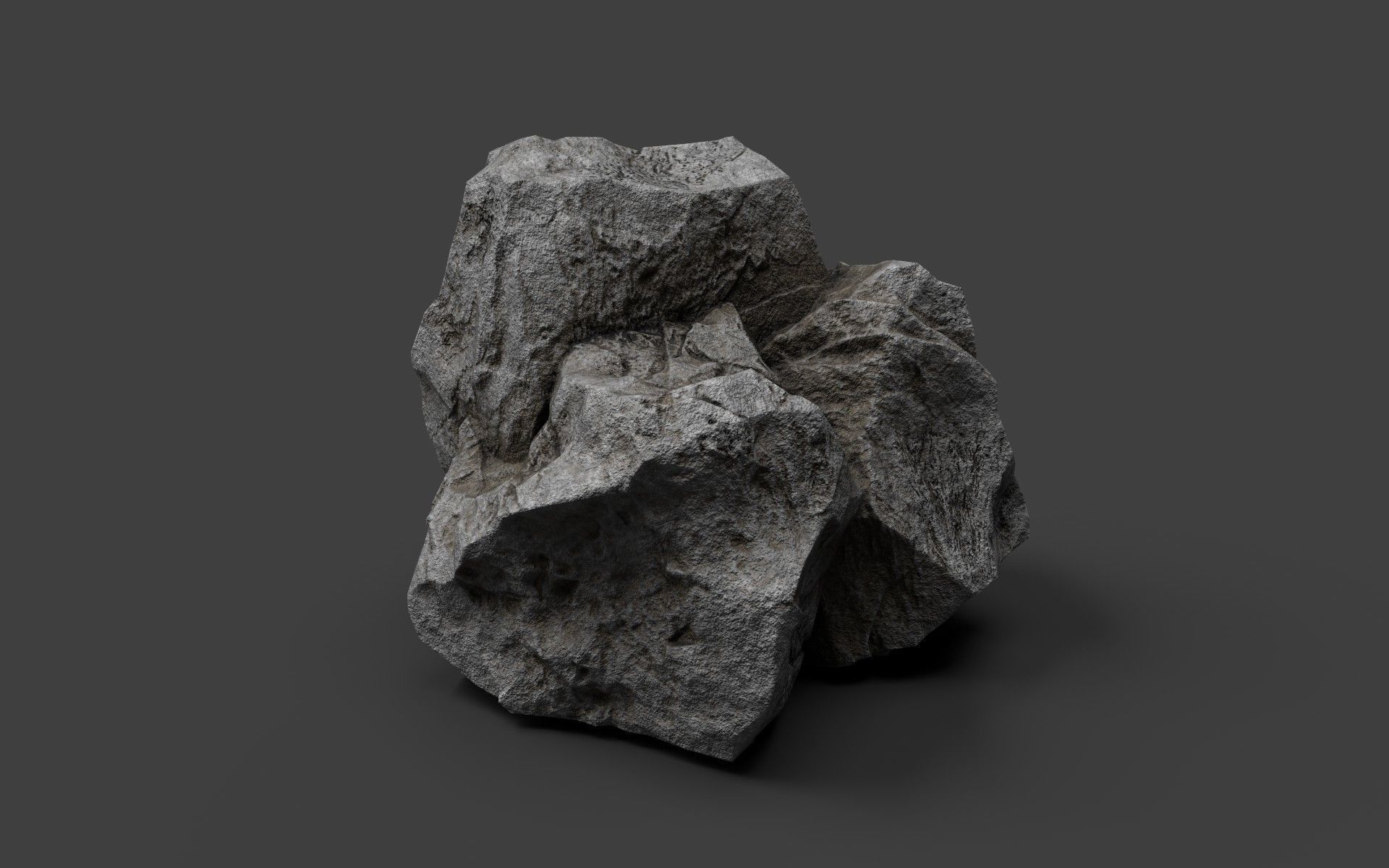 Rock 6-8 Low-poly 3D model_3