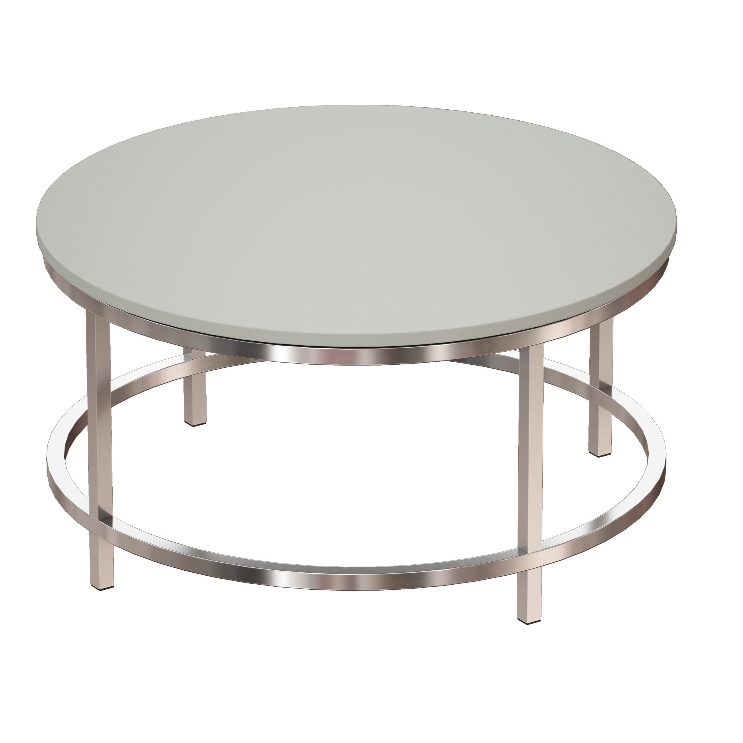Era Limestone Round Coffee Table Crate and Barrel 3D model_6