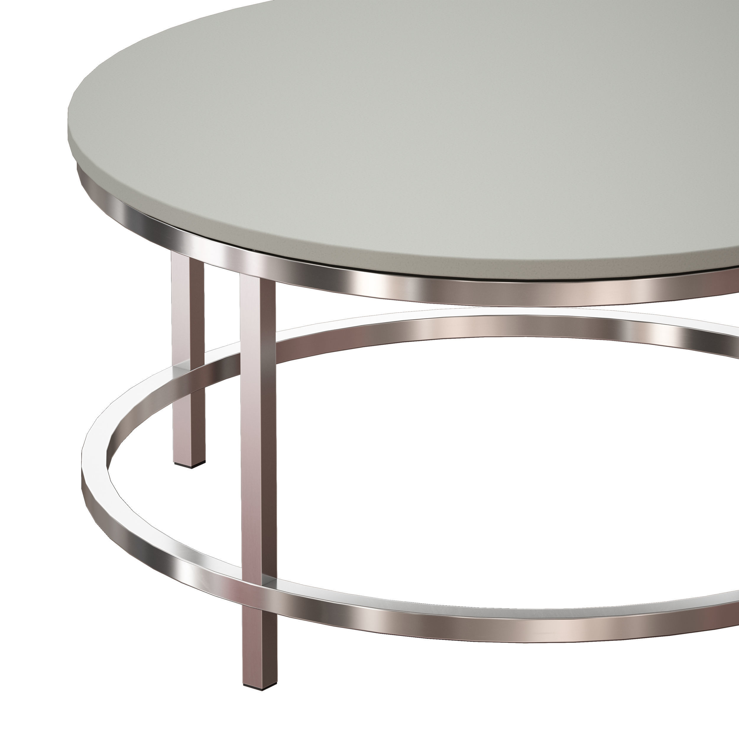 Era Limestone Round Coffee Table Crate and Barrel 3D model_8