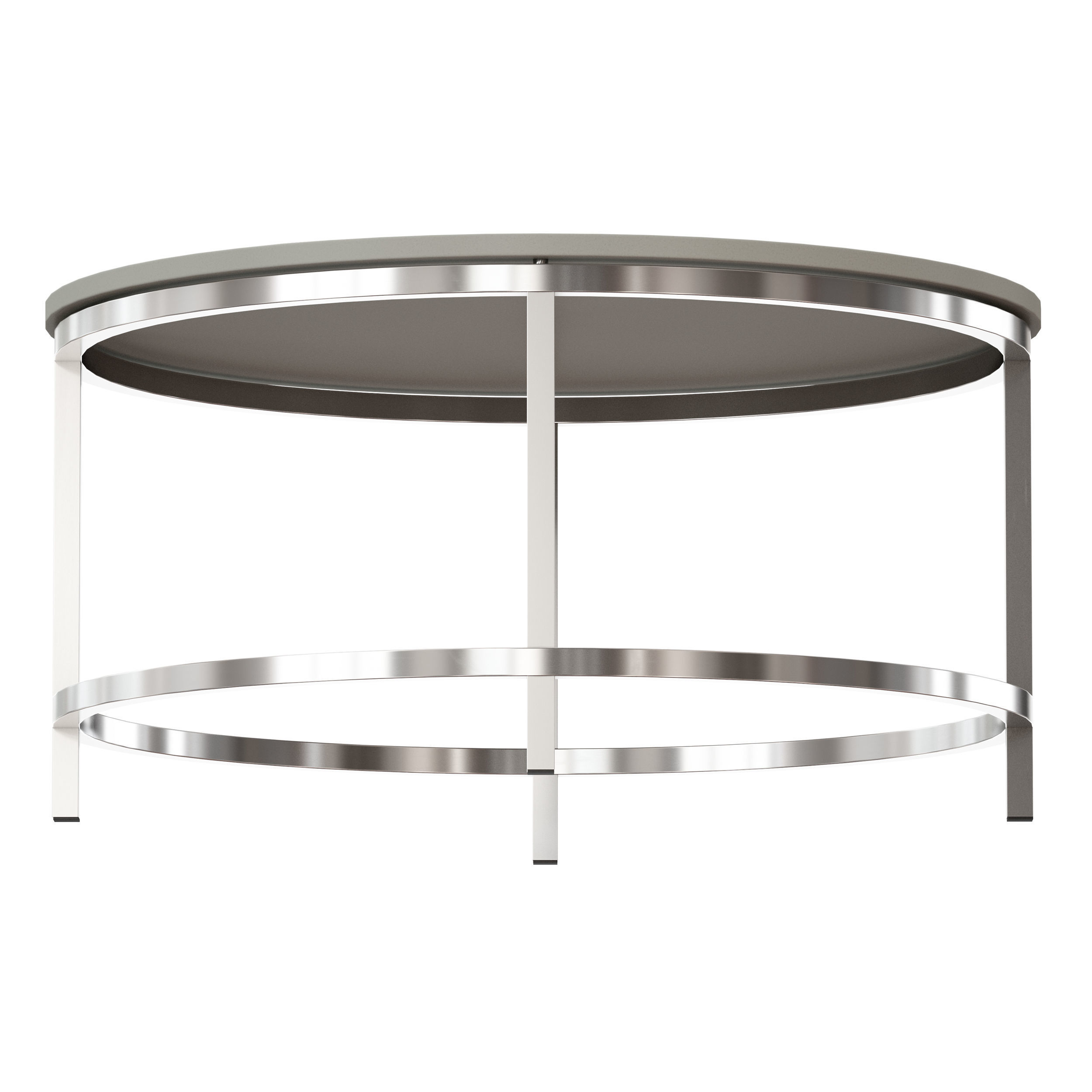 Era Limestone Round Coffee Table Crate and Barrel 3D model_4