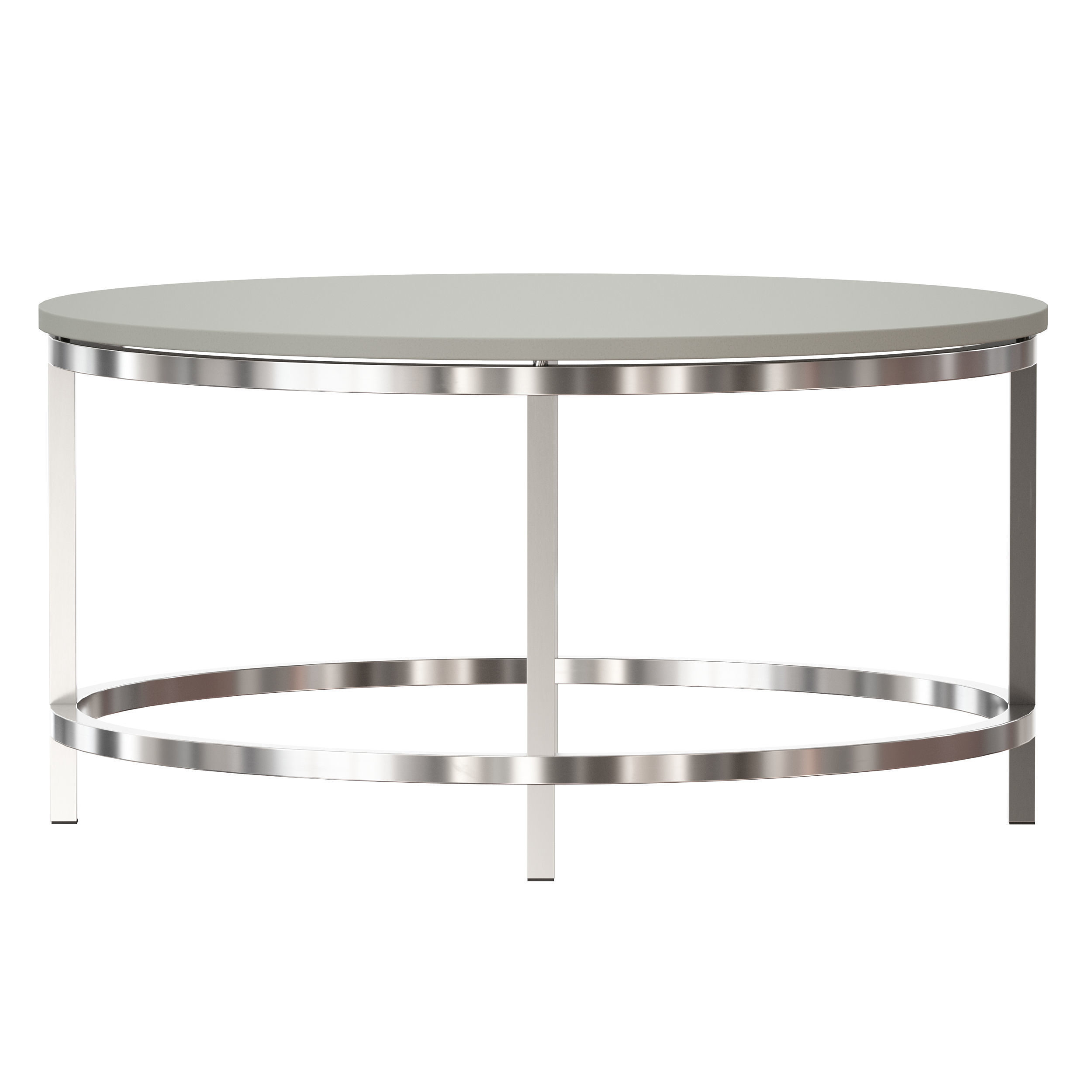 Era Limestone Round Coffee Table Crate and Barrel 3D model_3