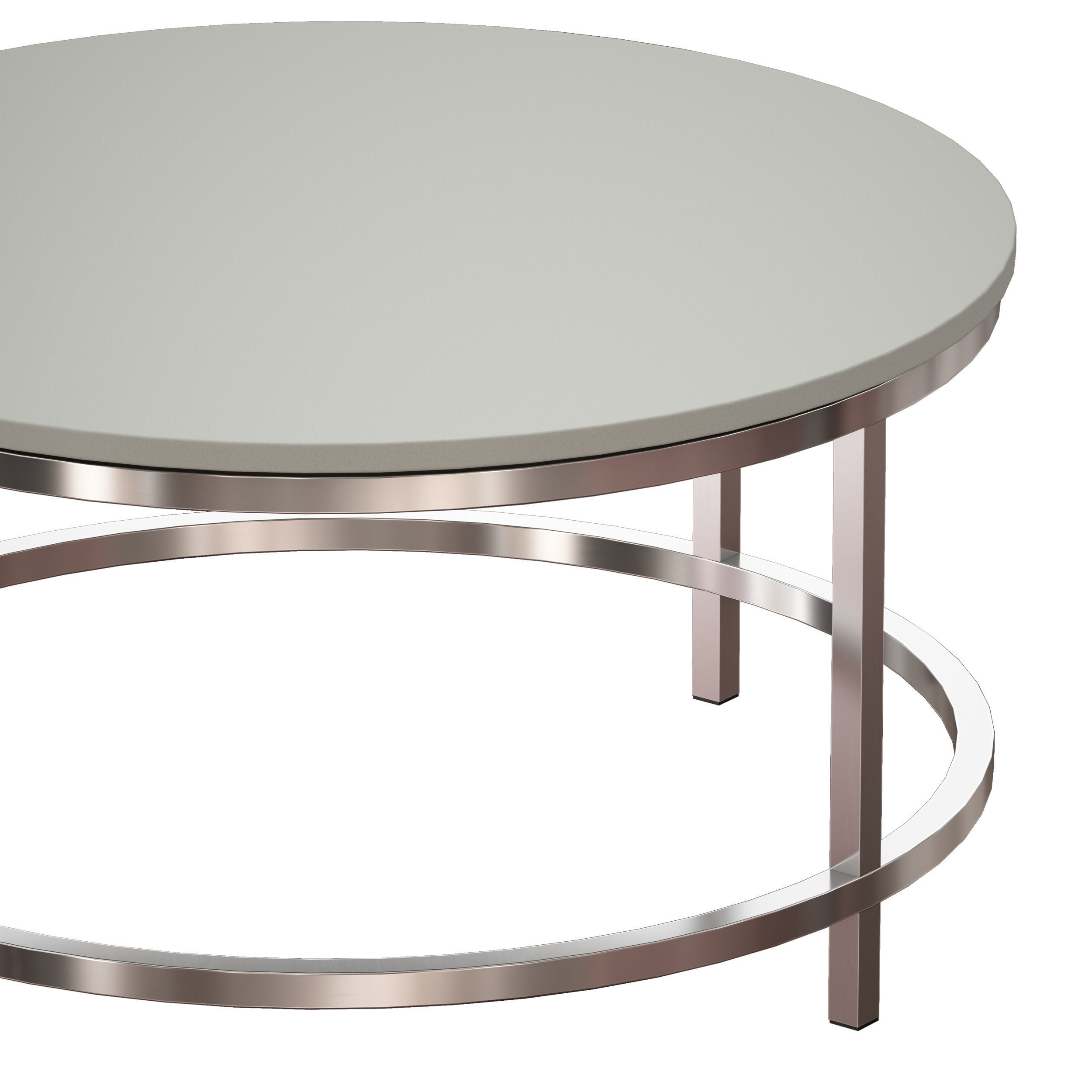 Era Limestone Round Coffee Table Crate and Barrel 3D model_9