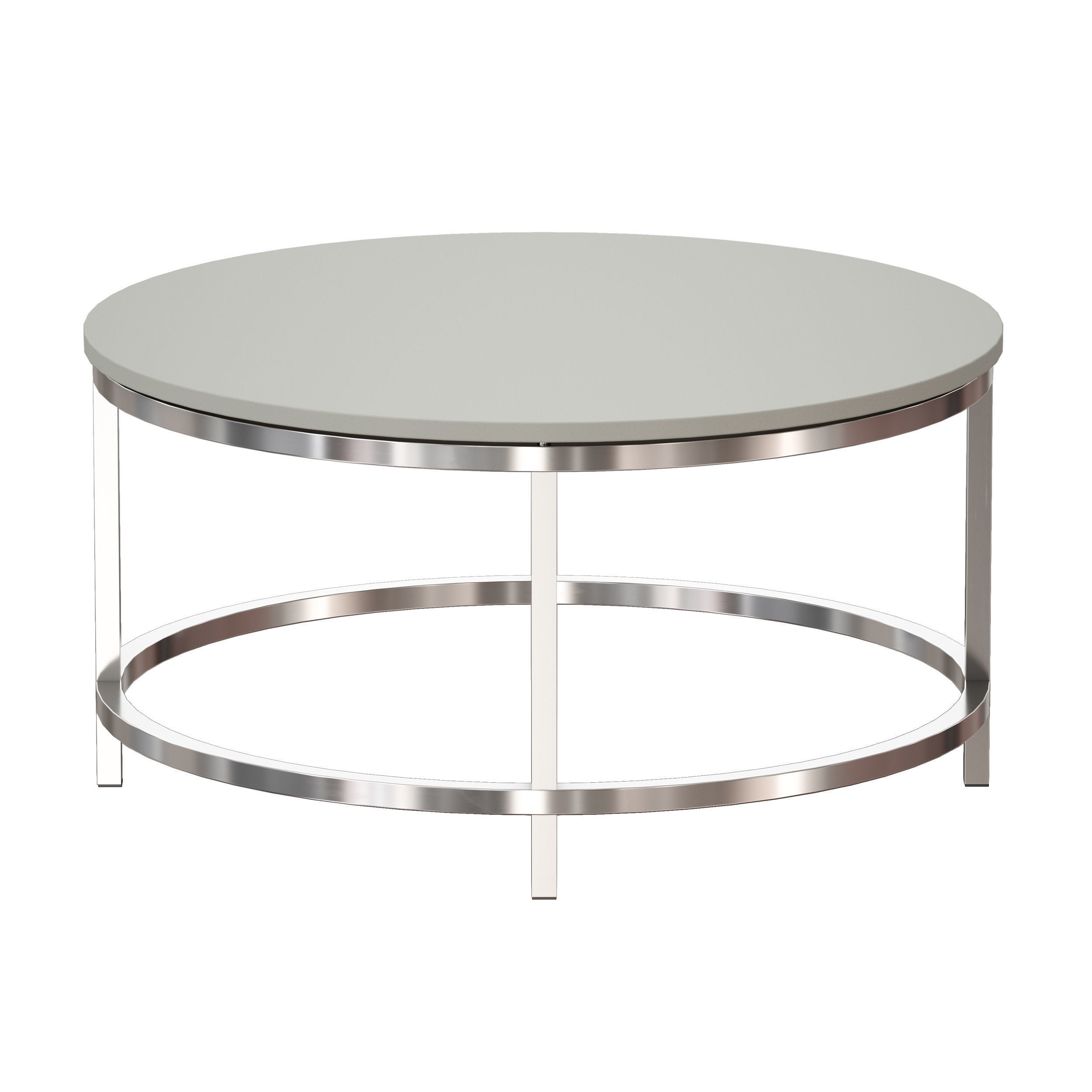 Era Limestone Round Coffee Table Crate and Barrel 3D model_1