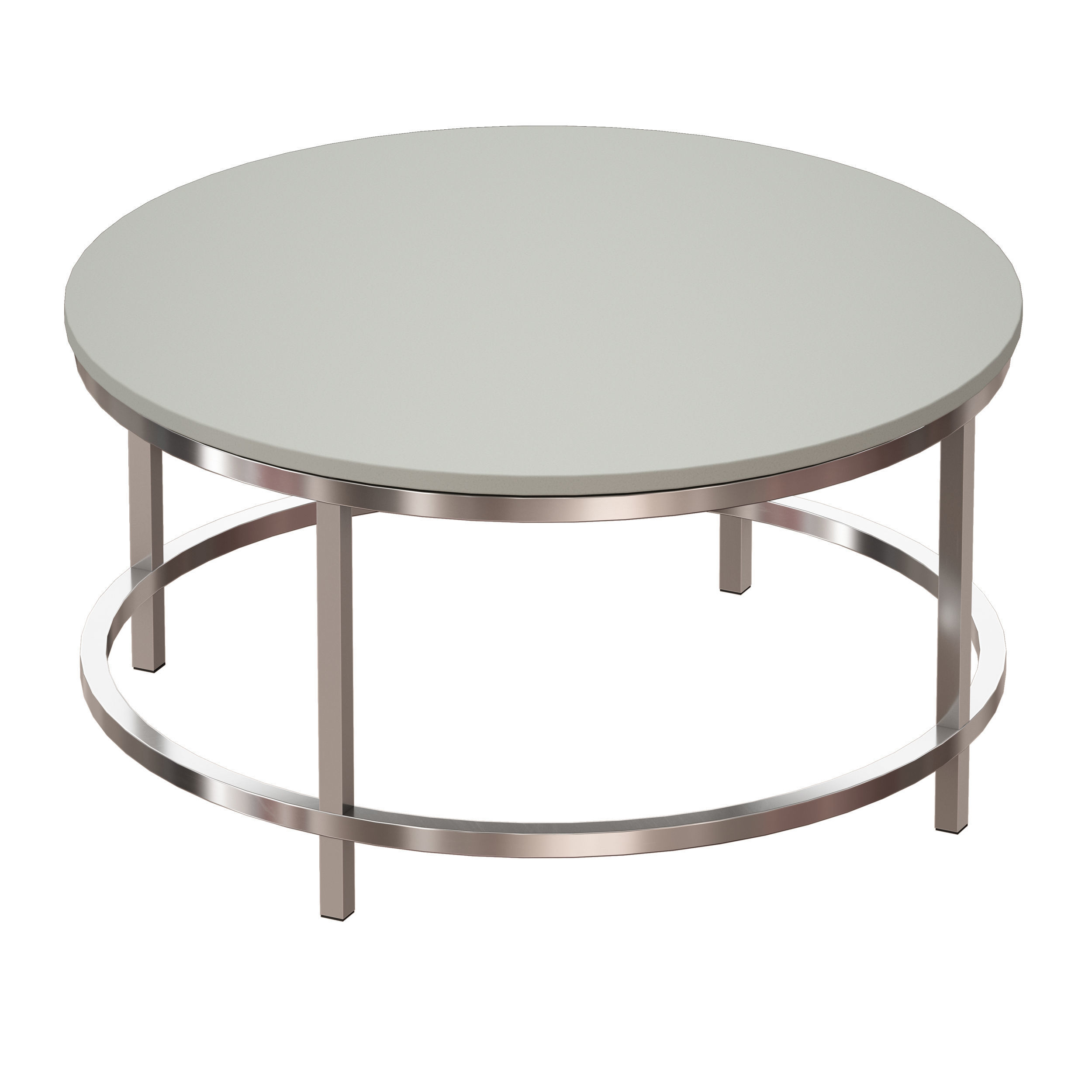 Era Limestone Round Coffee Table Crate and Barrel 3D model_7