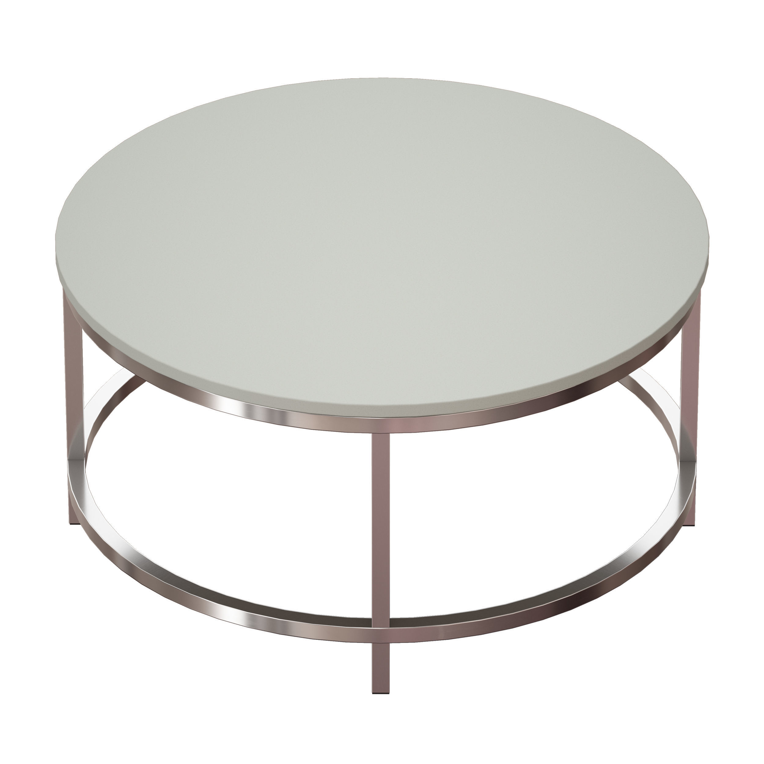 Era Limestone Round Coffee Table Crate and Barrel 3D model_5