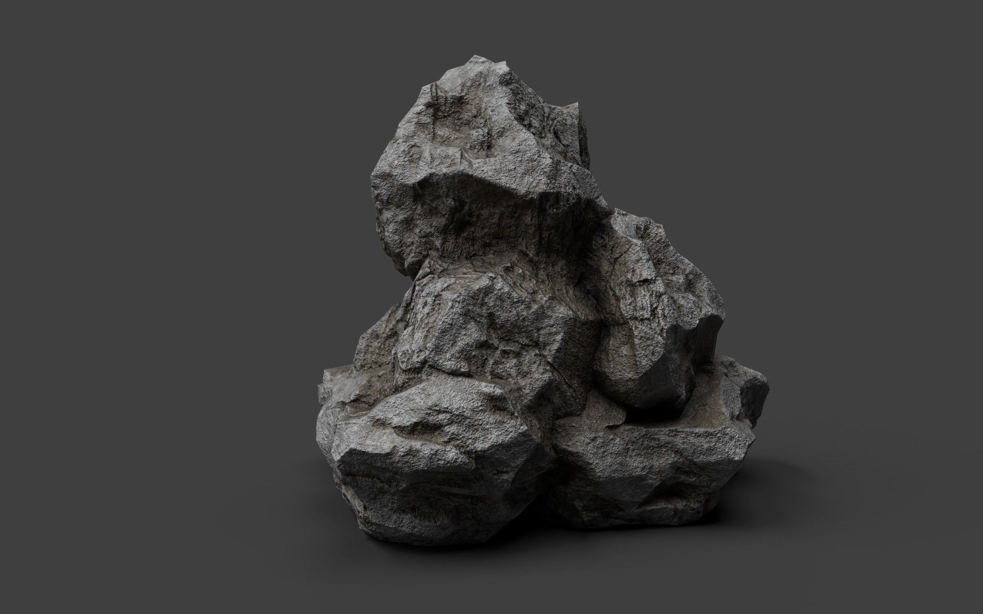 Rock 6-9 Low-poly 3D model_2