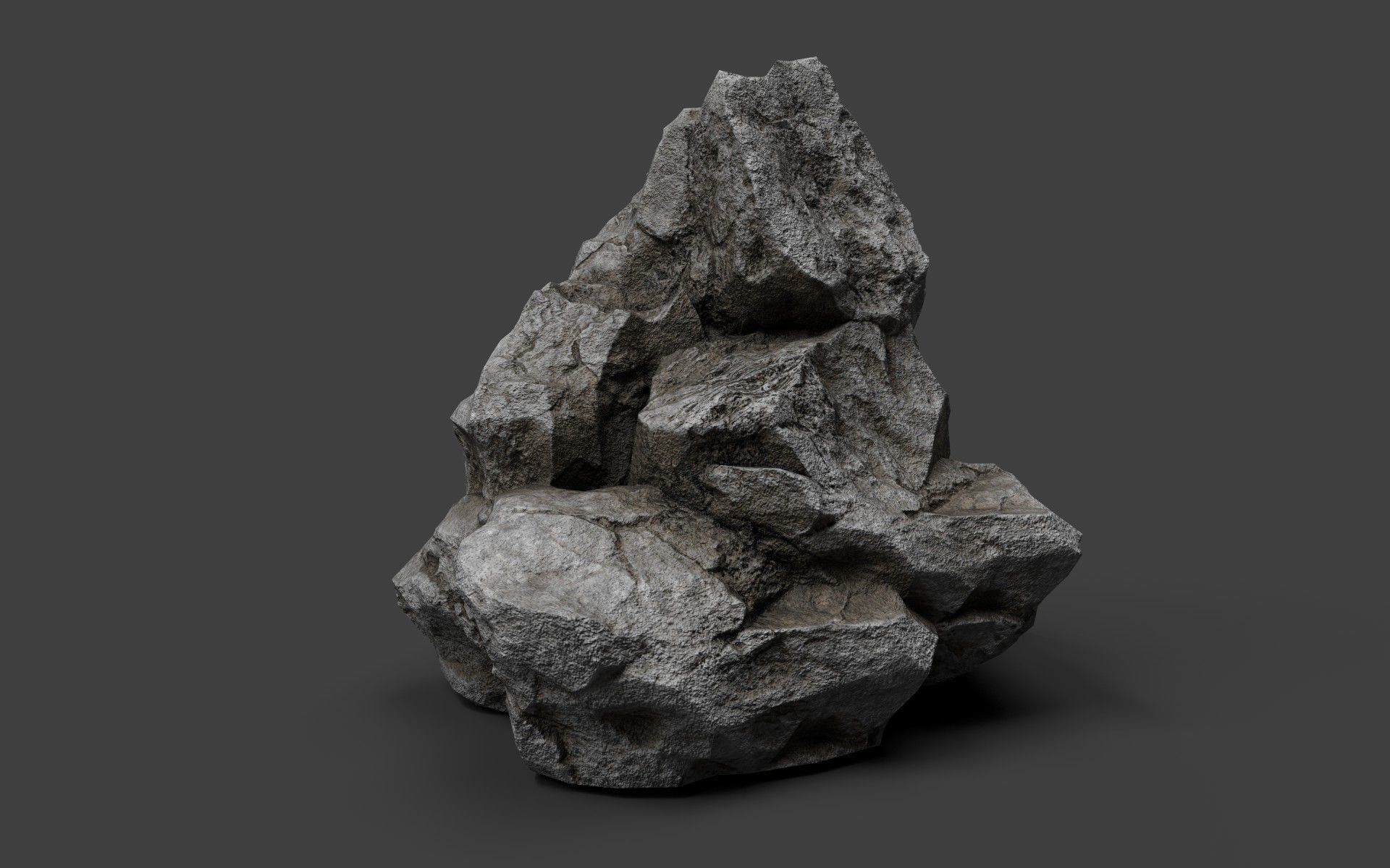 Rock 6-9 Low-poly 3D model_4