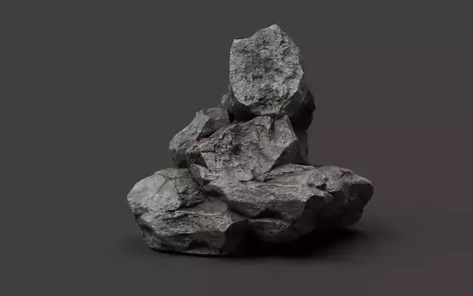 Rock 6-9 Low-poly 3D model
