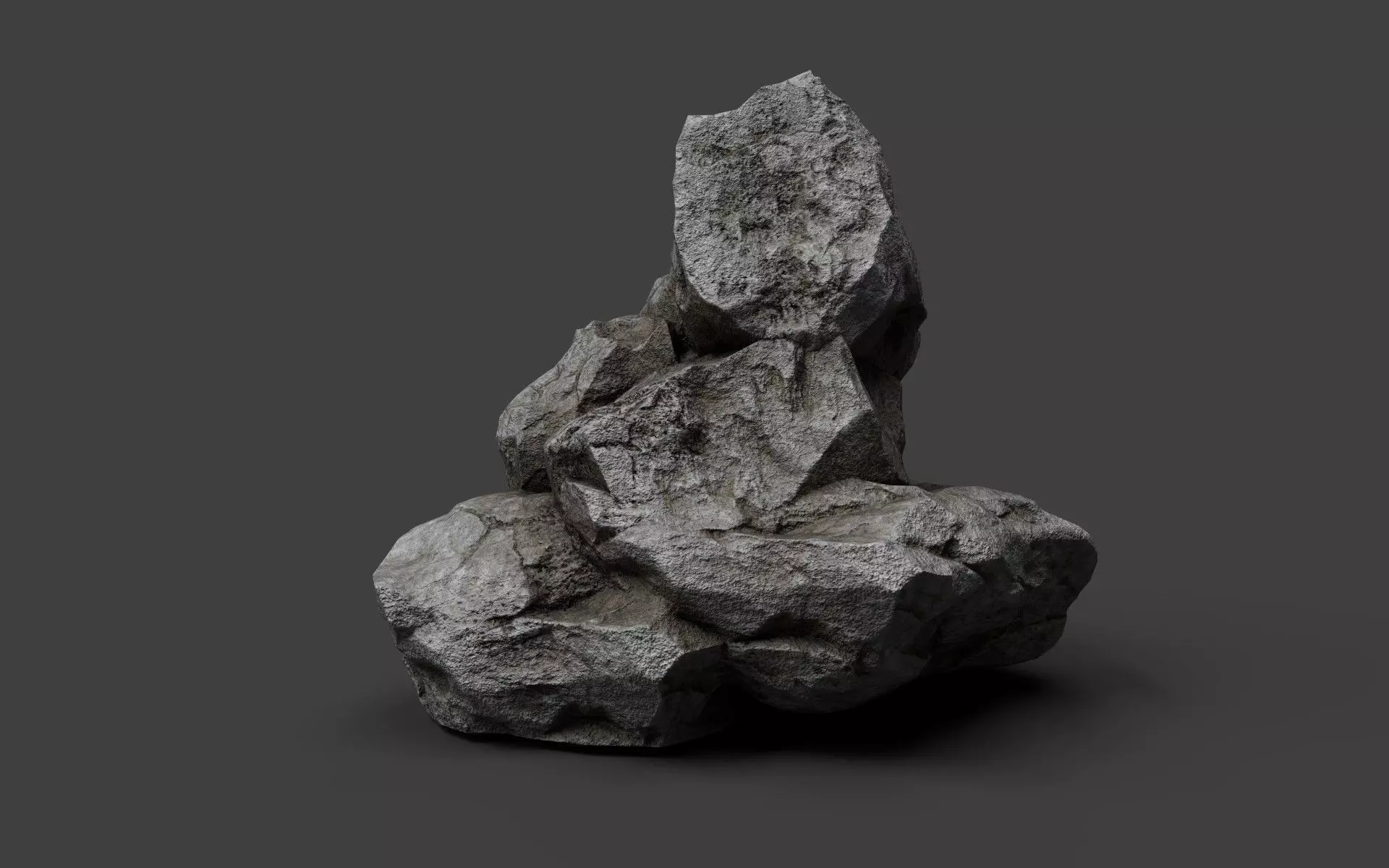 Rock 6-9 Low-poly 3D model_0