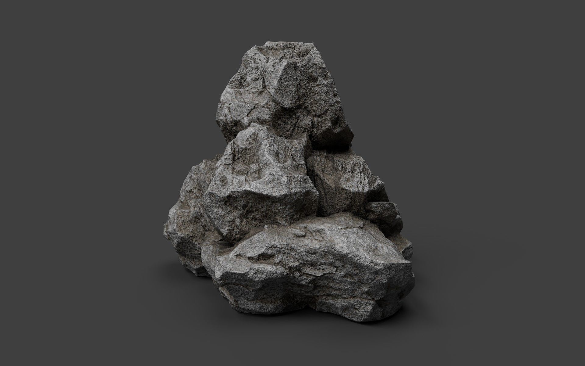 Rock 6-9 Low-poly 3D model_3