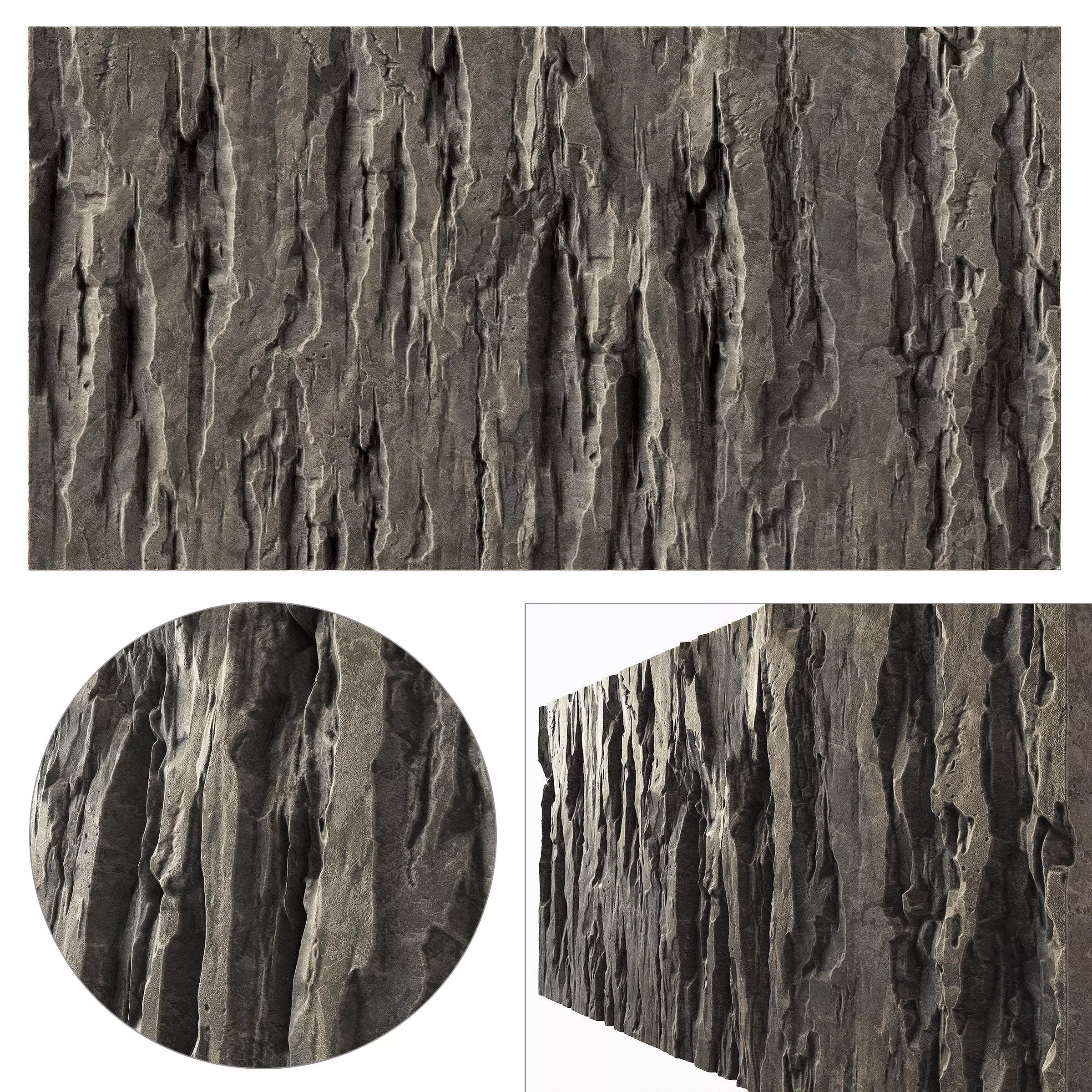 Wall stone slab rock mono n1 3D model