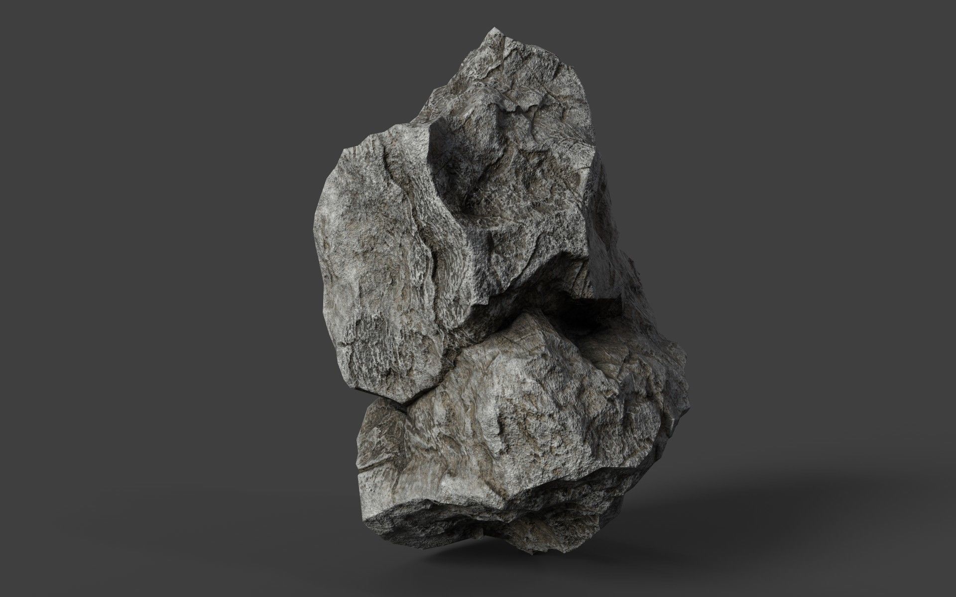 Rock 6-10 Low-poly 3D model_4