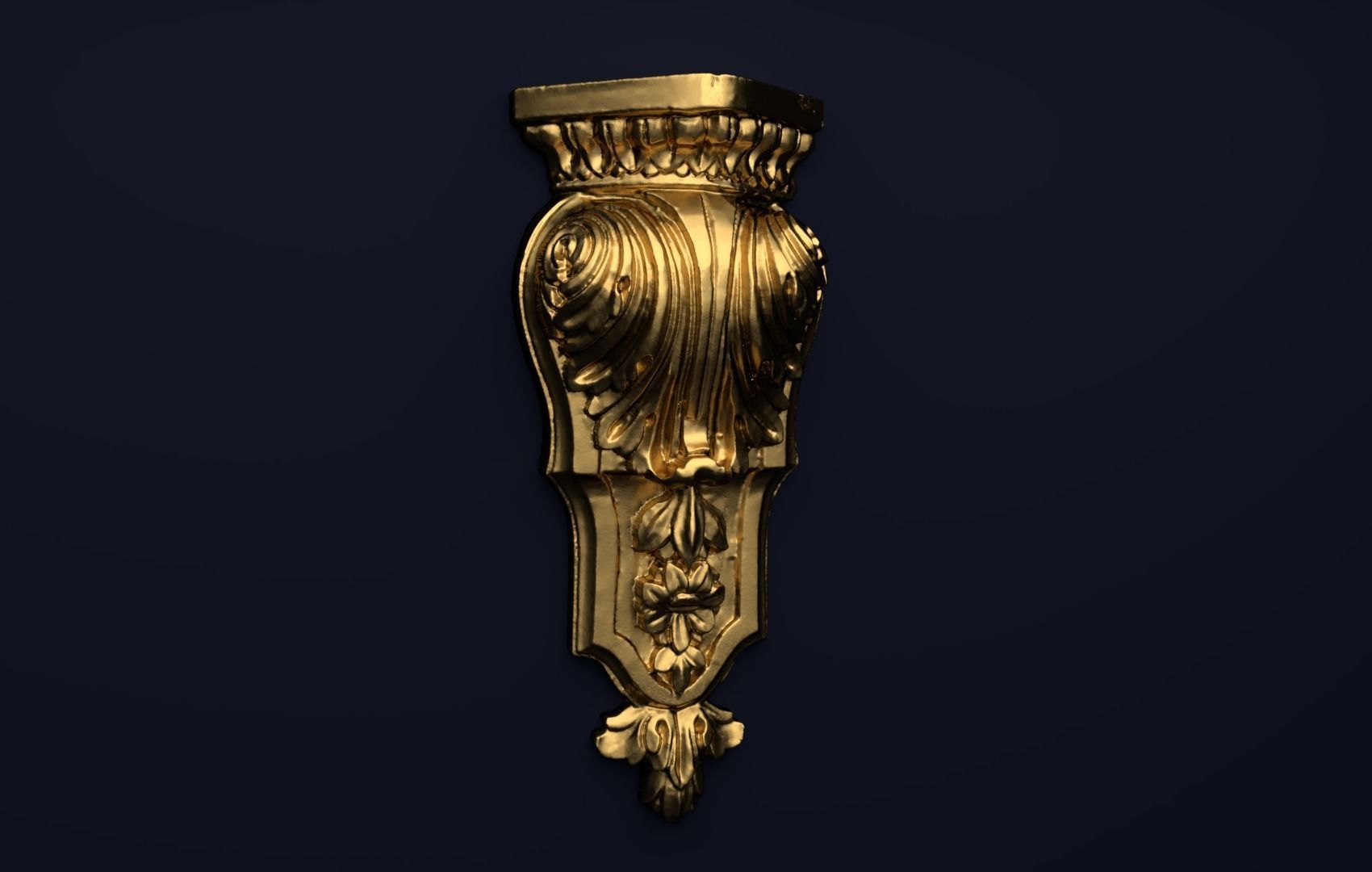 Classic decor ornament v-3D model 28 3D model_1