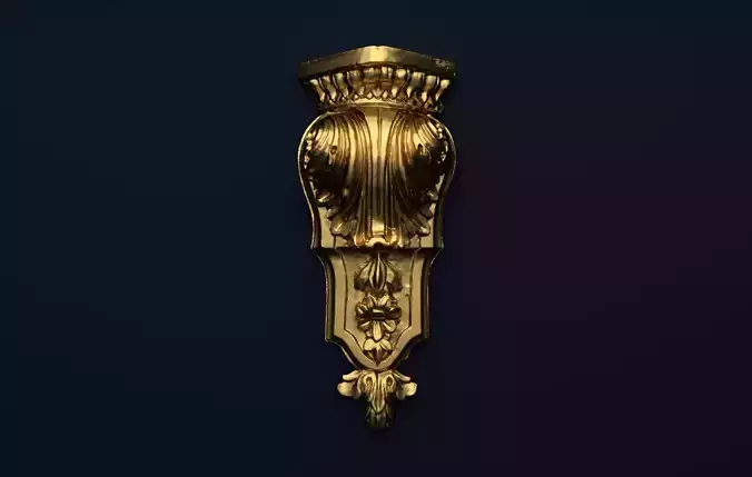 Classic decor ornament v-3D model 28 3D model