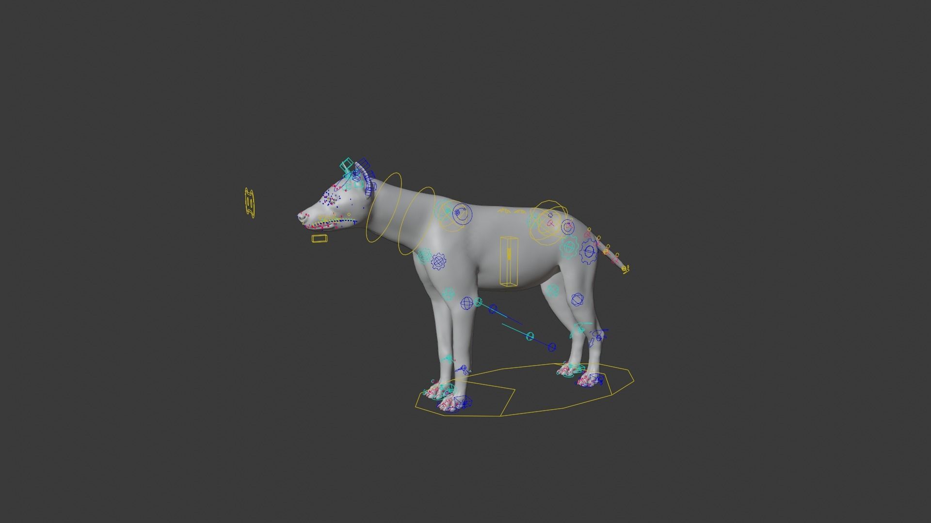 Spotted Hyena Animated 3D model_21