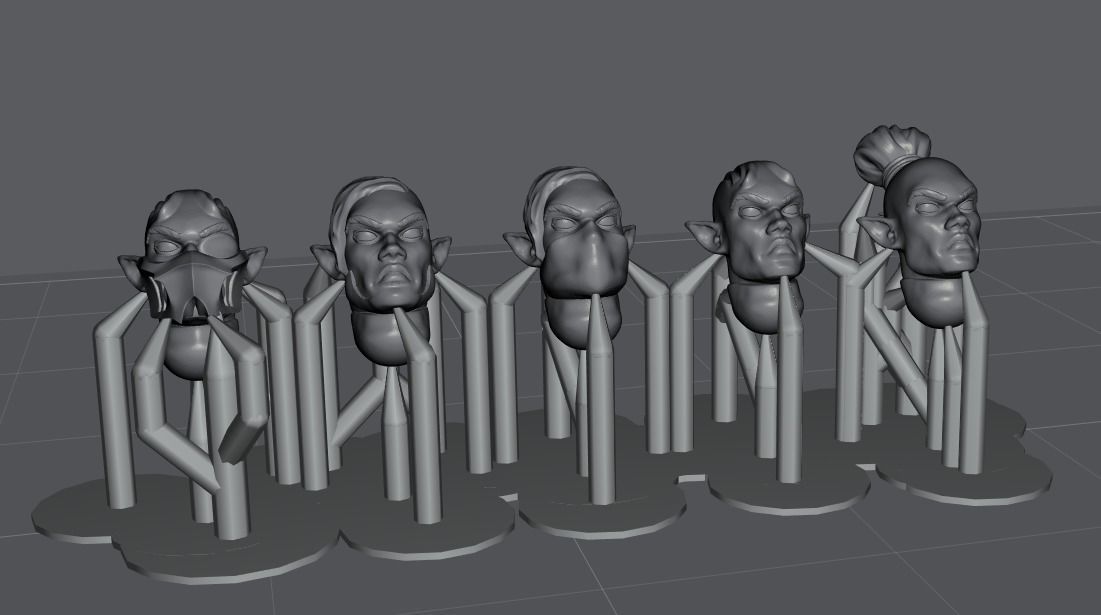 Nosferii - Male Heads 3D print model_1